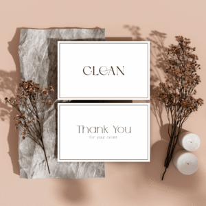 Arte cartão de agradecimento